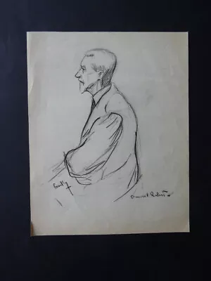 German School 1907 - Portrait Of A Man - Charcoal Signed Gradl • $19.99