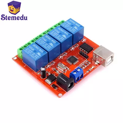 4 Channel Relay Module DC12V Computer USB Control Switch Drive ULN2803 Chips • $13.99