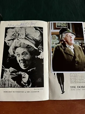 (lt58) Rare Margaret Rutherford Vintage Signed Autograph Programme Miss Marple • £79.99