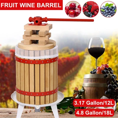 $137.39 • Buy Fruit Wine Press Solid Wood Basket Cider Apple Berries Wine Making Winemaking US