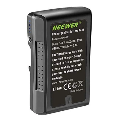 $121.88 • Buy Neewer V Mount/V Lock Battery - 95Wh 14.8V 6600mAh Rechargeable Li-ion Batter...