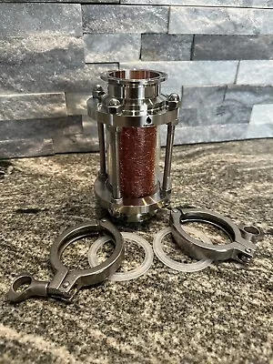 2”Triclamp Packed Moonshine Beer Keg Pot Still Sight Glass With  2 Tri Clamps • $99.99