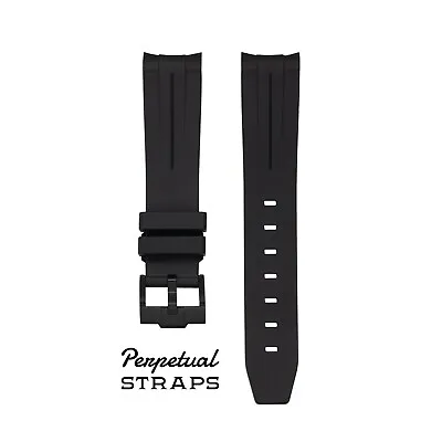 TRIPLE BLACK - RUBBER WATCH STRAP For Omega X Swatch Speedmaster MoonSwatch • $51.29