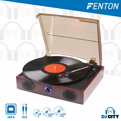 $69 • Buy Fenton RP105 Vinyl Record Player Turntable Retro Vintage W/ Built In Speaker USB