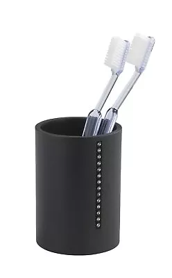 £12.39 • Buy Wenko Diamond Toothbrush Holder Cup Black Polyresin With Rhinestones, Tabletop