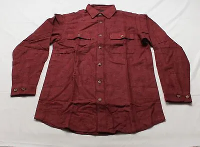 Stoic Men's Long Sleeve Hemlock Heavyweight Chamois Shirt DM9 Burgundy Medium  • $16.99