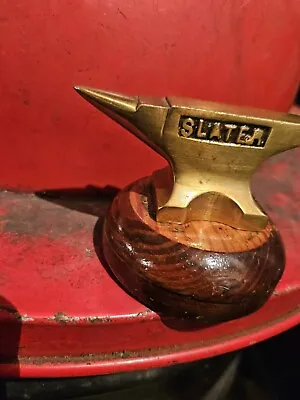 Vintage Mini Blacksmith Jewelers Paperweight  Anvil Slater Pawtucket Bronze.  • $77.24