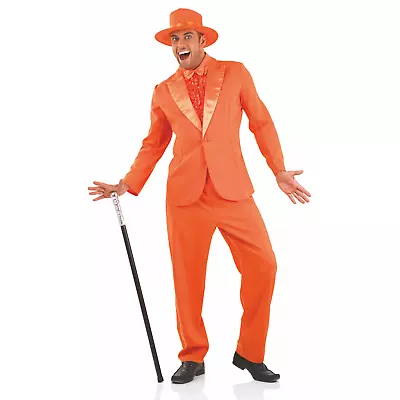 Mens Lloyd Comedy Costume M-XL Adult 90s Movie TV Orange Suit Film Fancy Dress • £34.99