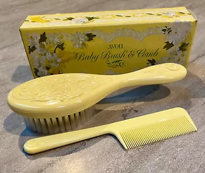 Avon NEW Yellow Baby Brush/Comb Set (vintage) • $6.99