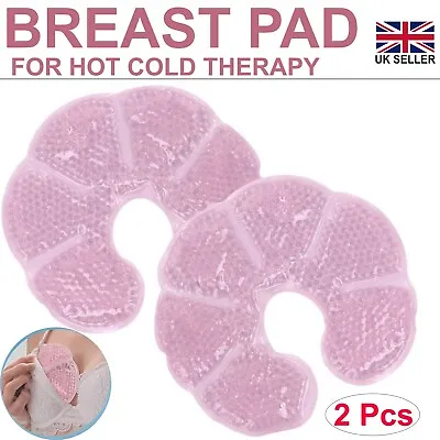 Breast Gel Pad Ice 2 Pack Wrap Hot Cold Reusable Ease Pain Relief  For Breast • £8.99