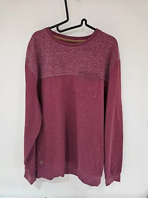 Men's Saltrock Sweatshirt Jumper L Red Colourblock Cotton Polyester  • £7.99