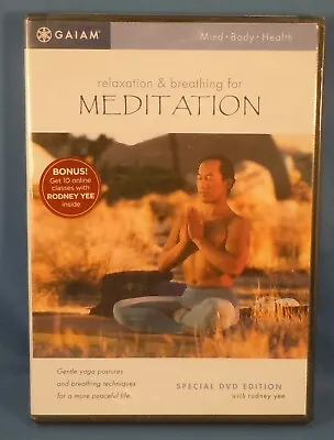 Relaxation & Breathing For Meditation With Rodney Yee *DVD - NEW SEALED* • $7.99