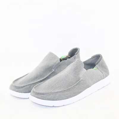 Sanuk Hi Five Mens Slip On Casual Loafers Shoes Multiple Sizes Gray NEW • $23.79