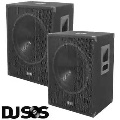 2 X QTX QT15SA 15  1200W Powered Bass Bin Sub Subwoofer Speaker + Active Filter • £255.49