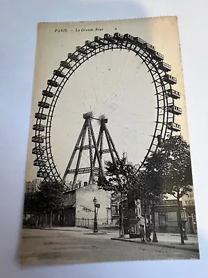 Vintage Paris La Grande Roue Ferris Wheel Postcard • $3.29