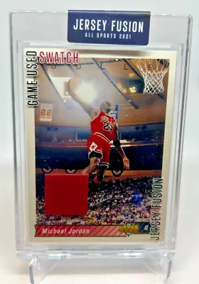 2021 Jersey Fusion All Sports 2021 MICHAEL JORDAN Game Used Jersey Swatch Bulls • $99.99