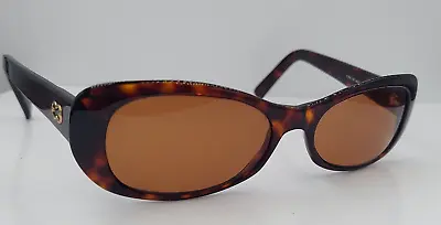 Vintage Escada E1379 Tortoise Oval Sunglasses Italy FRAMES ONLY • $31.90