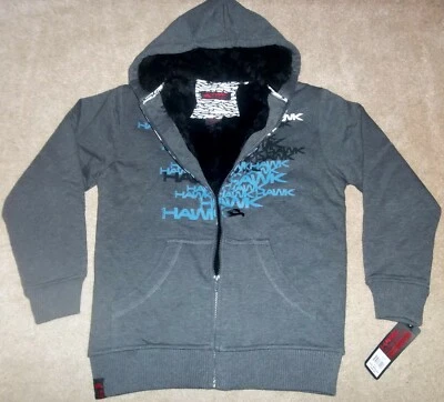 £24.22 • Buy NEW Boys TONY HAWK Faux Fur LINED Full Zip Jacket SWEATSHIRT Hoodie Size M 10-12