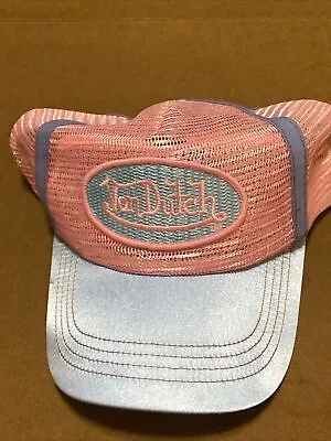 Authentic Von Dutch Kustom Made Pink Blue Truckers Snapback Hat NWOT Free Shipp • $39.99