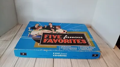 VINTAGE 1946 Cadaco Five Famous Favorites Baord Games Completion Unknown. • £8.67