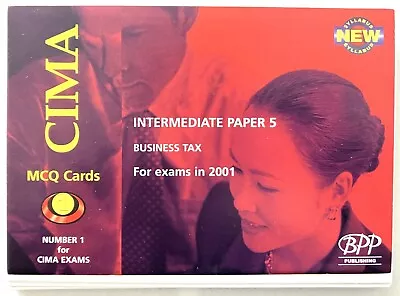 CIMA Intermediate Paper 5 Business Tax MCQ Cards Multiple Choice Questions Exams • £4.48