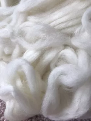 100% Merino Wool Rovings In Un Dyed Natural Cream. Large1000g Bundle (35 Ounces) • £15.99