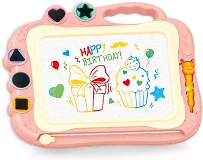 £18.89 • Buy Toddler Toys For 2 5 Year Old Girls Boy Gifts, Large Magnetic Drawing Board Pink