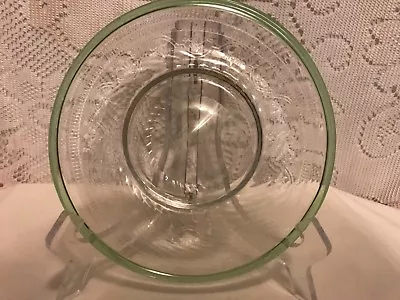 Old Vintage Green Etched Depression Glass 7” Salad Plate  • $7.95