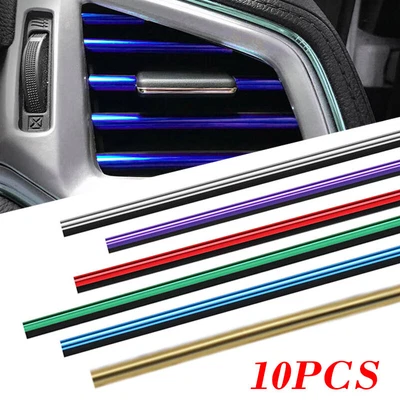 £5.60 • Buy 10Pcs/Set Car Accessories Decoration Air Conditioner Air Outlet Strip Universal