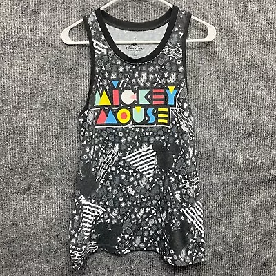 Vintage Walt Disney Mickey Mouse Tank Top Small Black White Retro DisneyParks • $12.88