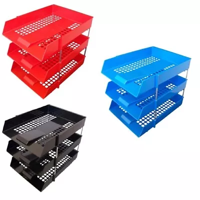 A4 Plastic Office Trays & Risers Any Qty For Document Filing Desktop Paperwork W • £12.45