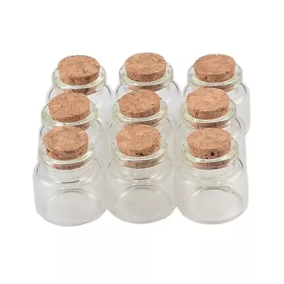 30x30x17mm 10ml Mini Glass Bottles With Cork Small Transparent Clear Tiny Emp... • $19.47