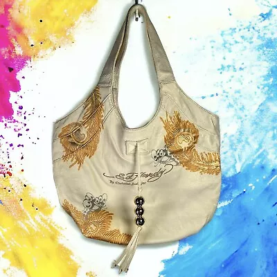 Ed Hardy By Christian Audigier Artsy Print Y2K Style Butterfly Bag -  Terry  • $32.90