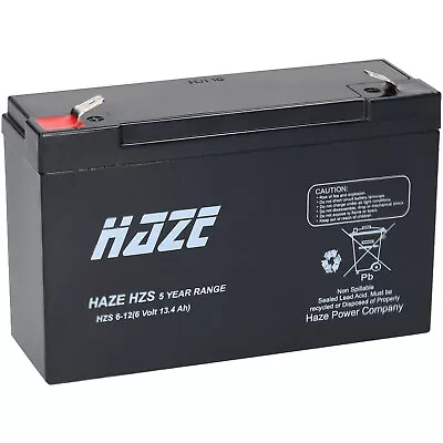 Haze HZS06-12 6V 13.4Ah SLA Battery • £18.13