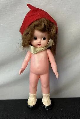 Vintage 1952 S&E Doll 5.5” Hard Plastic Valentine Bonnet Toddler • $14.99