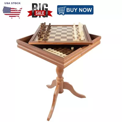 3-in-1 Reversible Game Table With Chess And Backgammon Indoor Playroom Activity • $164.99