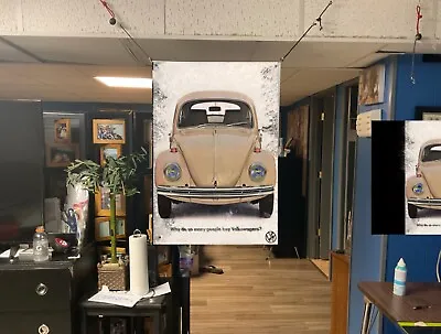 NEW! 32x22 VW Bug Vinyl POSTER Beetle  Car Volkswagen Van Man Cave Wall Print • $25.99