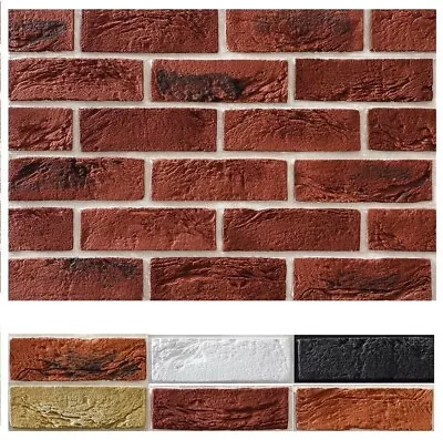 £23.99 • Buy BRICK SLIPS CLADDING WALL TILES FLEXIBLE (Pack Of 60 ) = 1 Sqm LOOK RUSTIC BRICK