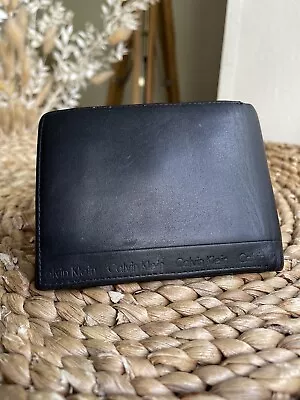 Calvin Klein Black Leather Mens Wallet • £12