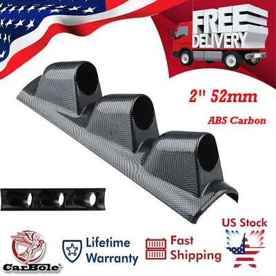 52MM 2  Gauge Pod Holder 3 Hole A-Pillar Dashboard Turbo Drift Boost Universal • $18.59