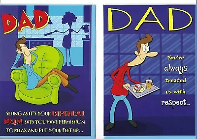 Funny Dad Birthday Card  Relax Put Your Feet Up  We'll Choose Your Nursing Home • £1.79