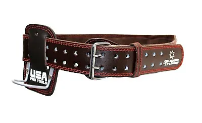 HeavyDuty Padded Work Belt Constructed 2 Layer Premium Leather With HammerHolder • $29.95