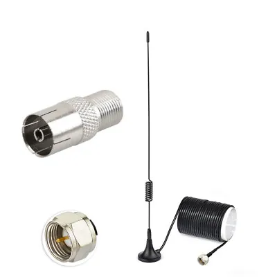 Indoor DAB FM Digital Radio Stereo HiFi Magnetic Base F Type Plug Aerial Antenna • £8.99