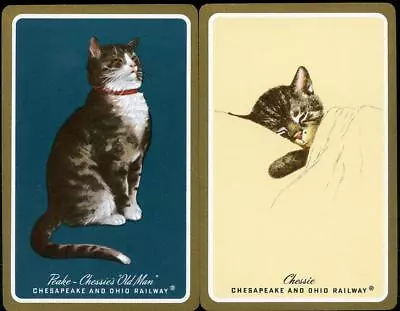 Vintage Swap/playing  Card Pair Of Chessie The Cat (new) • $3.50