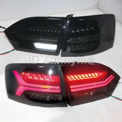 Smoke Black LED Tail Lights 2011-2014 Year For VW Jetta MK6 LED Strip Rear Lamps • $316.79