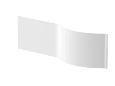 White Curved Shower Bath Acrylic Front Panel - 1700mm - White • £61