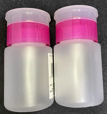 2 Lot Pump Dispenser Bottle Cream Nail Polish Remover Acrylic Liquid 2.5 Oz • $10