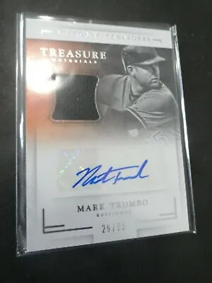 2016 National Treasures Mark Trumbo Auto Jersey #/99 Orioles - PWE .95 Shipping • $16.95