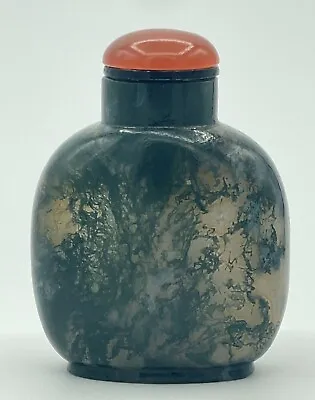 Antique Chinese Qing Dynasty Dendritic Moss Agate Snuff Bottle Excellent Conditi • $725