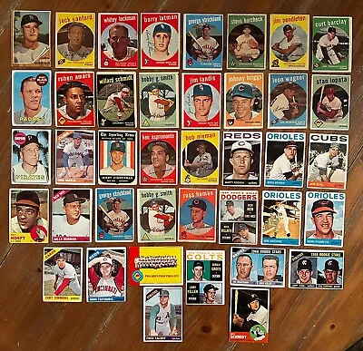 MLB Vintage Lot 40 Baseball Cards 1950s-1960s Fair Condition Commons • $14.60